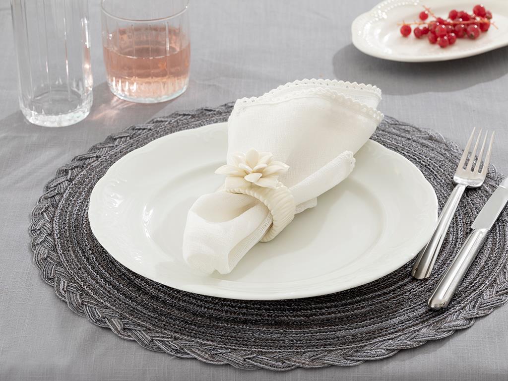 Krina Porcelain Service Plate 26 cm Light Cream