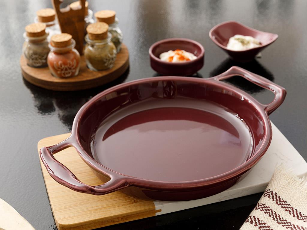 Lacita Porcelain Oven Cover 28 cm Damson