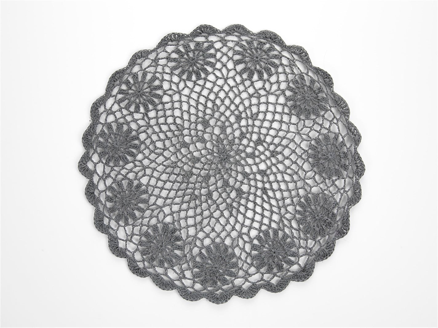 Lady De dantelă Rundă 35 cm Gri închis