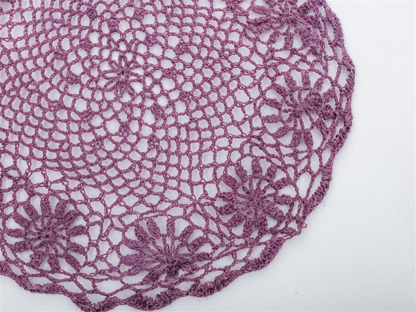 Lady De dantelă Rundă 35 cm Liliac.