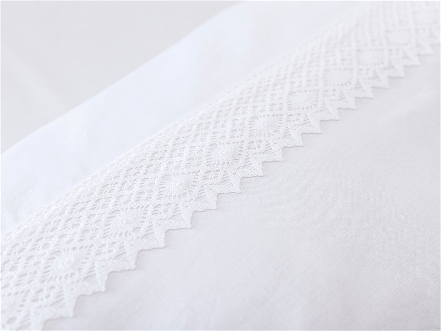 Lavina Bobbin Laced Persoană dublă 200x220 cm Alb
