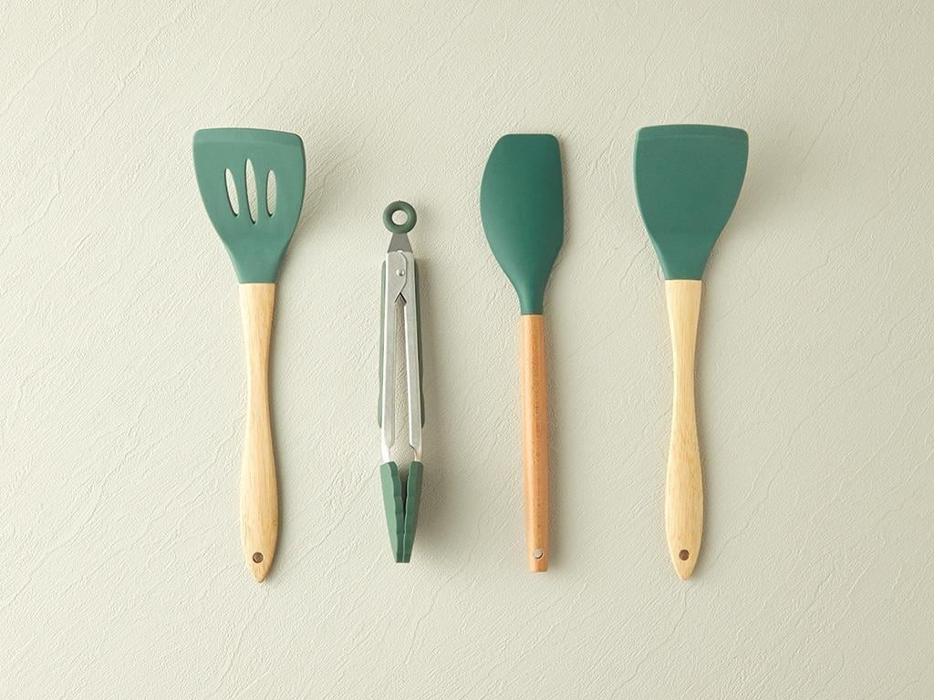Liana Silicone Spatula 31 cm Koyu Yeşil
