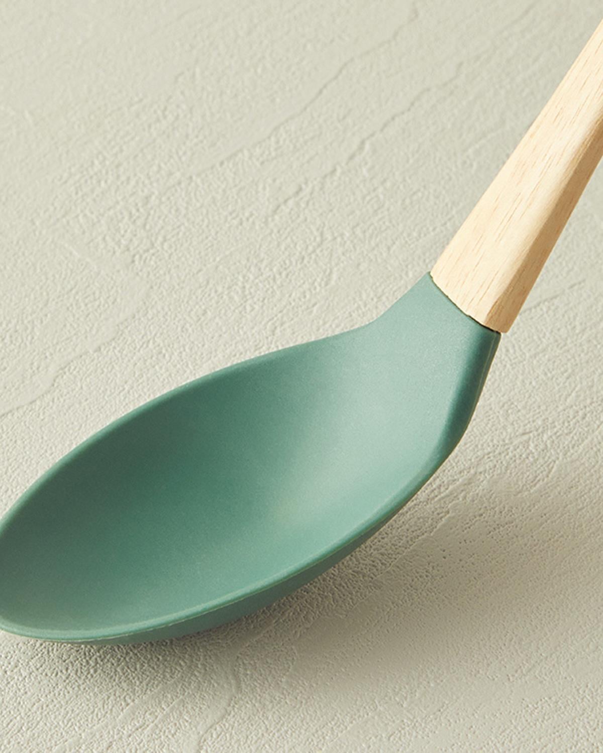 Liana Spoon Silicon Lingură De Servire Ustensilă Servire 28.5 cm Verde Închis