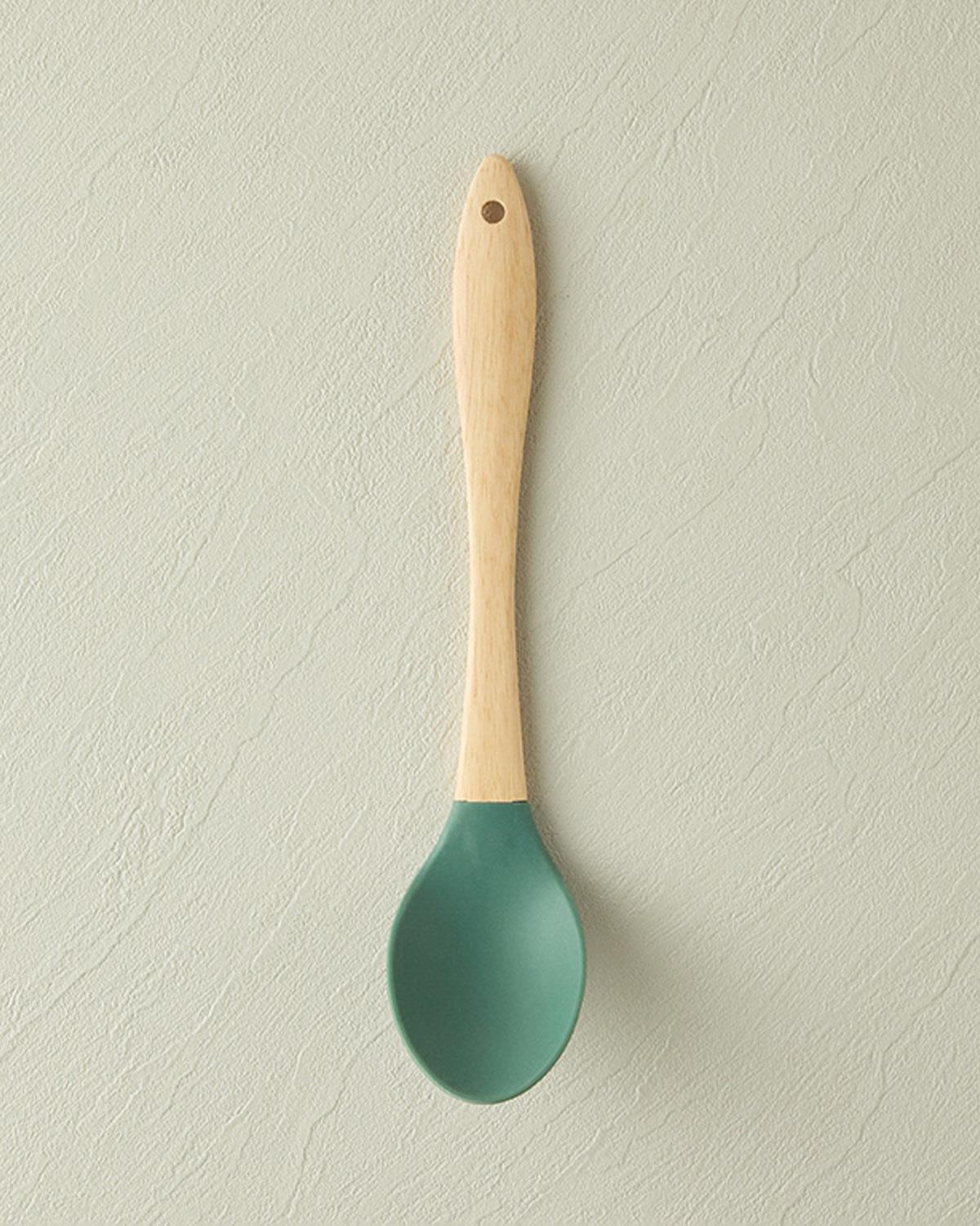 Liana Spoon Silicon Lingură De Servire Ustensilă Servire 28.5 cm Verde Închis