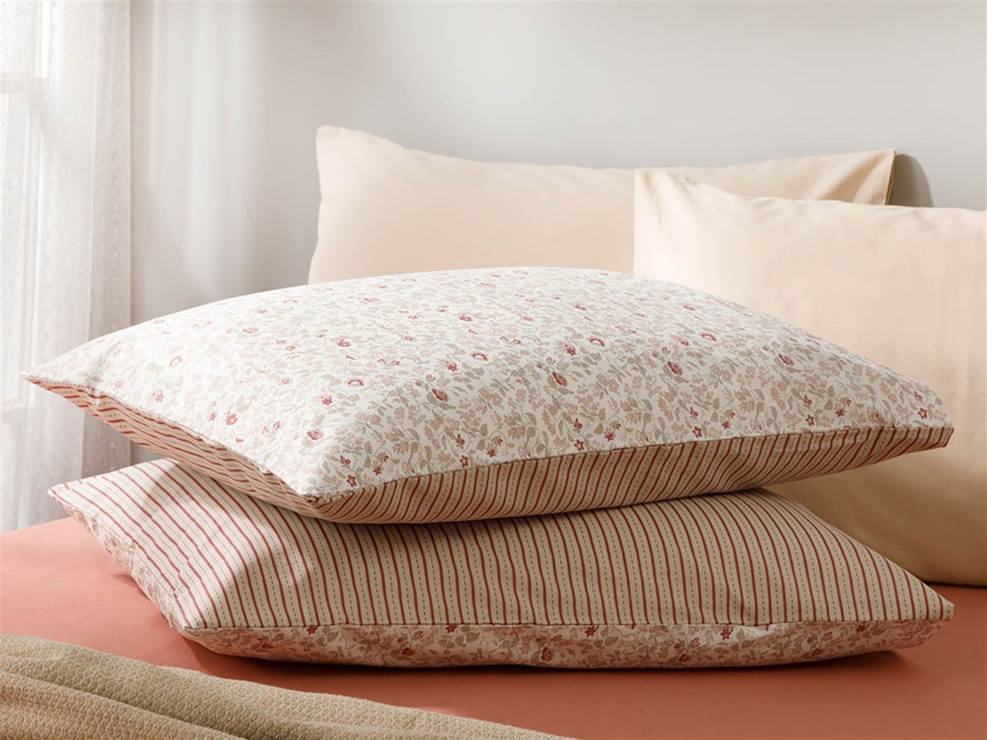 Libertatea vintage 57 Tel / 144 Numărul de fir 2 set 50x70 cm Roz