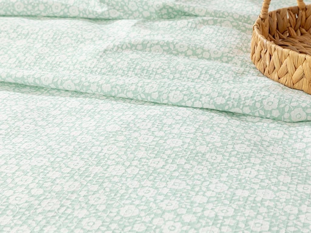 Liberty Blossom  Cu imprimeu Persoană dublă  CUVERTURĂ 200x220 cm Seledon,