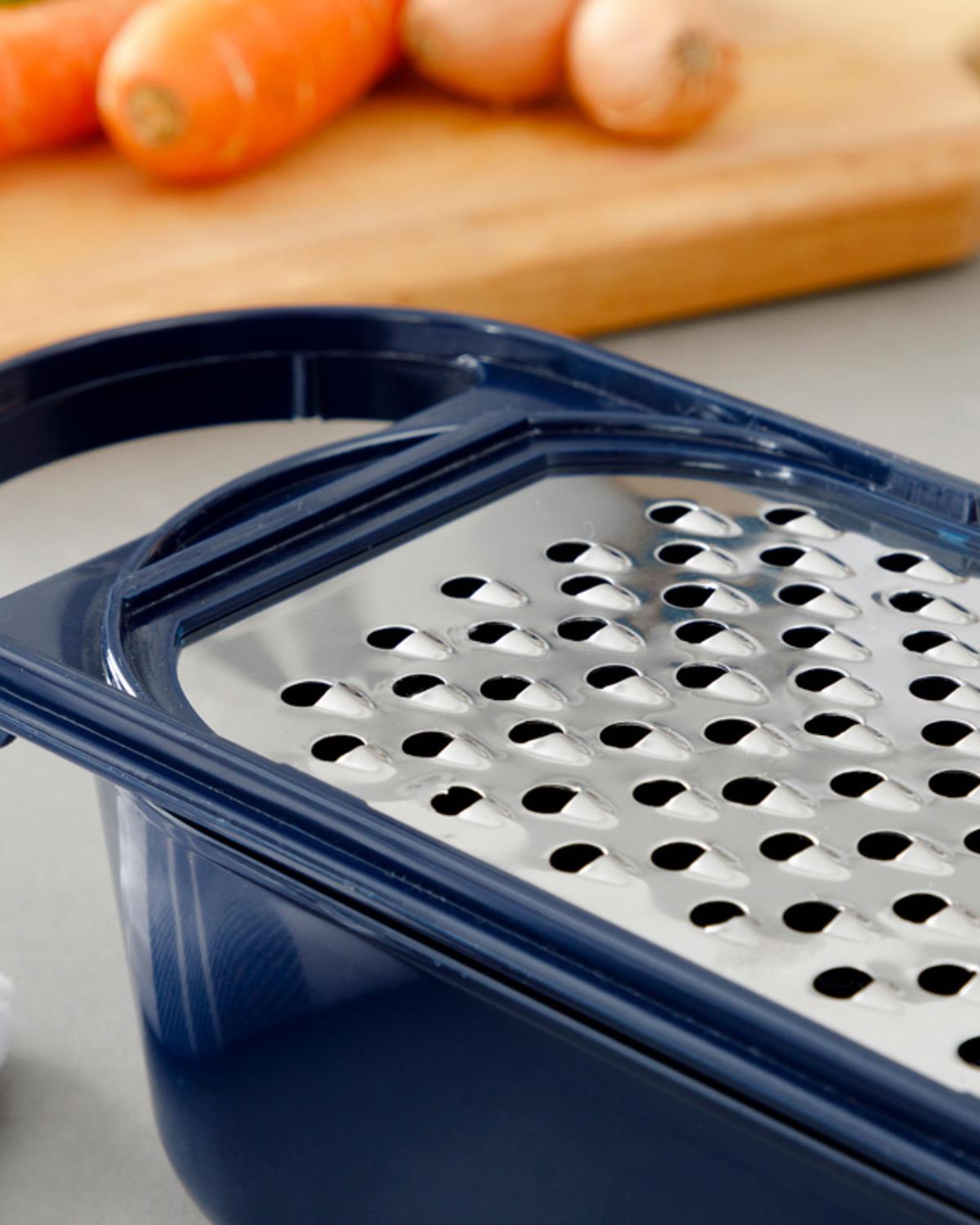 Lily Plastic chambered Grater 23 cm Dark Blue