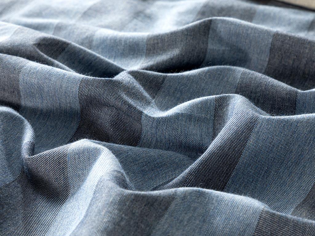 Linea Bold Stripe Twill Double Person  SET LENJERIE DE PAT 200x220 cm Dark Blue