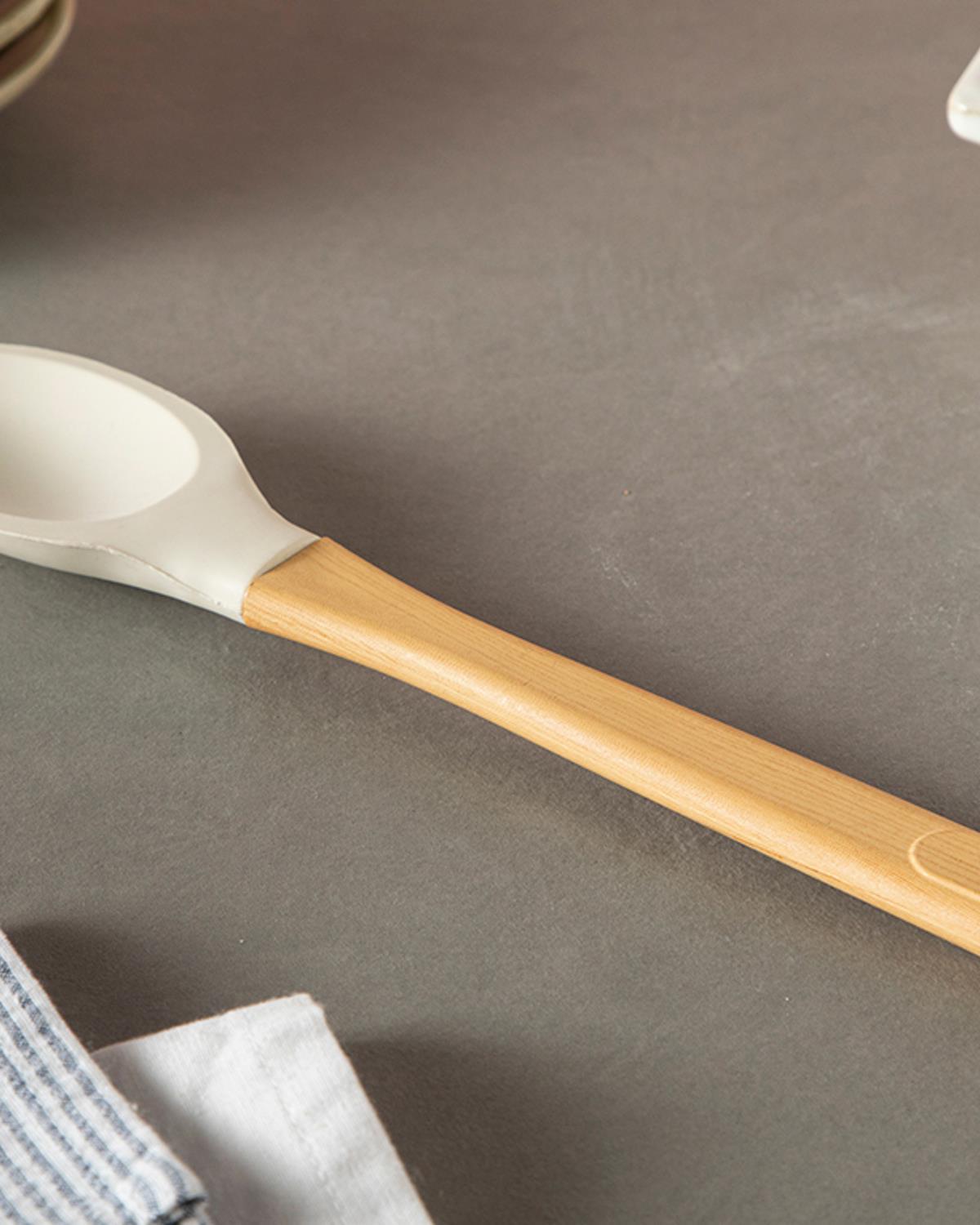 Lingură de servit, Eddy, silicon, 29 cm, bej deschis