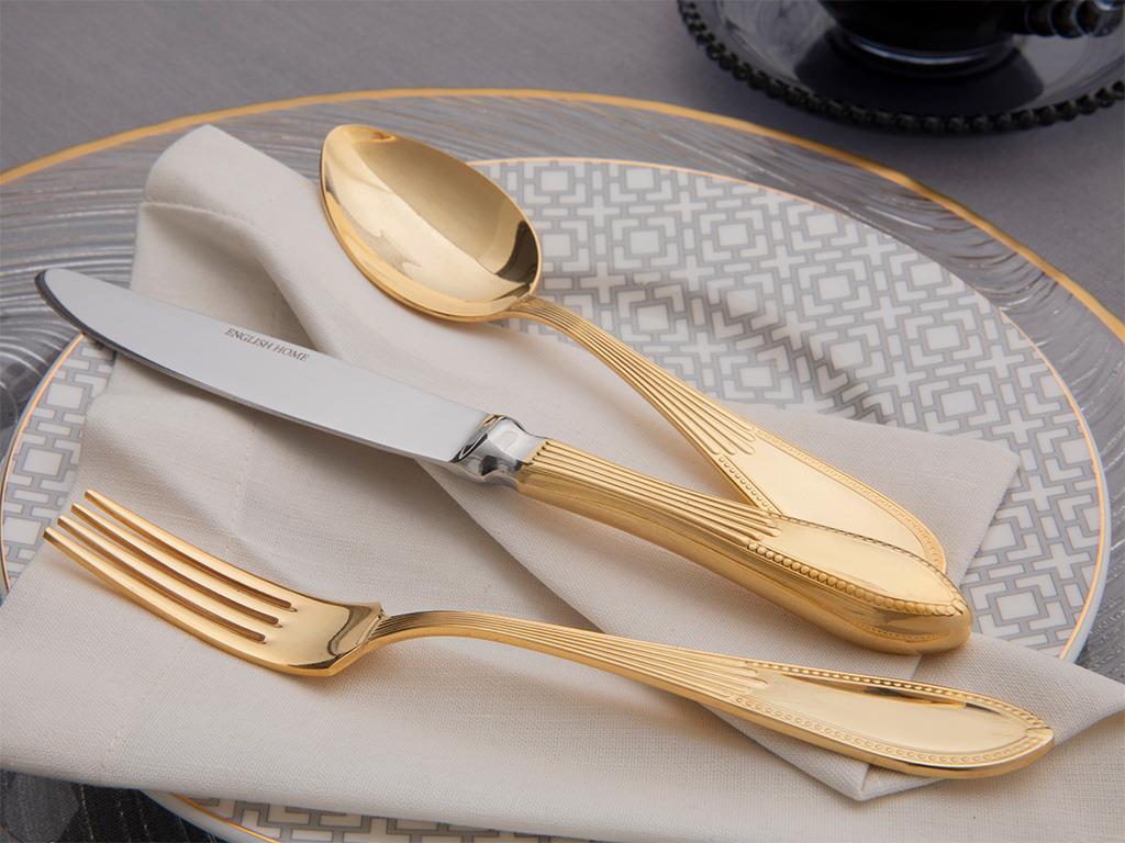 Lora Stainless Steel 18 pcs dessert Cutlery Set Gold