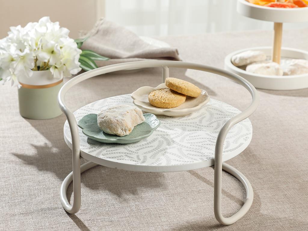 Lovita Wooden Tray 23 cm White-Green
