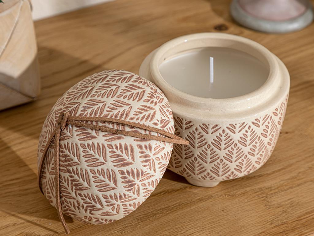 Lumânare parfumată, Frond, 185 G, crem