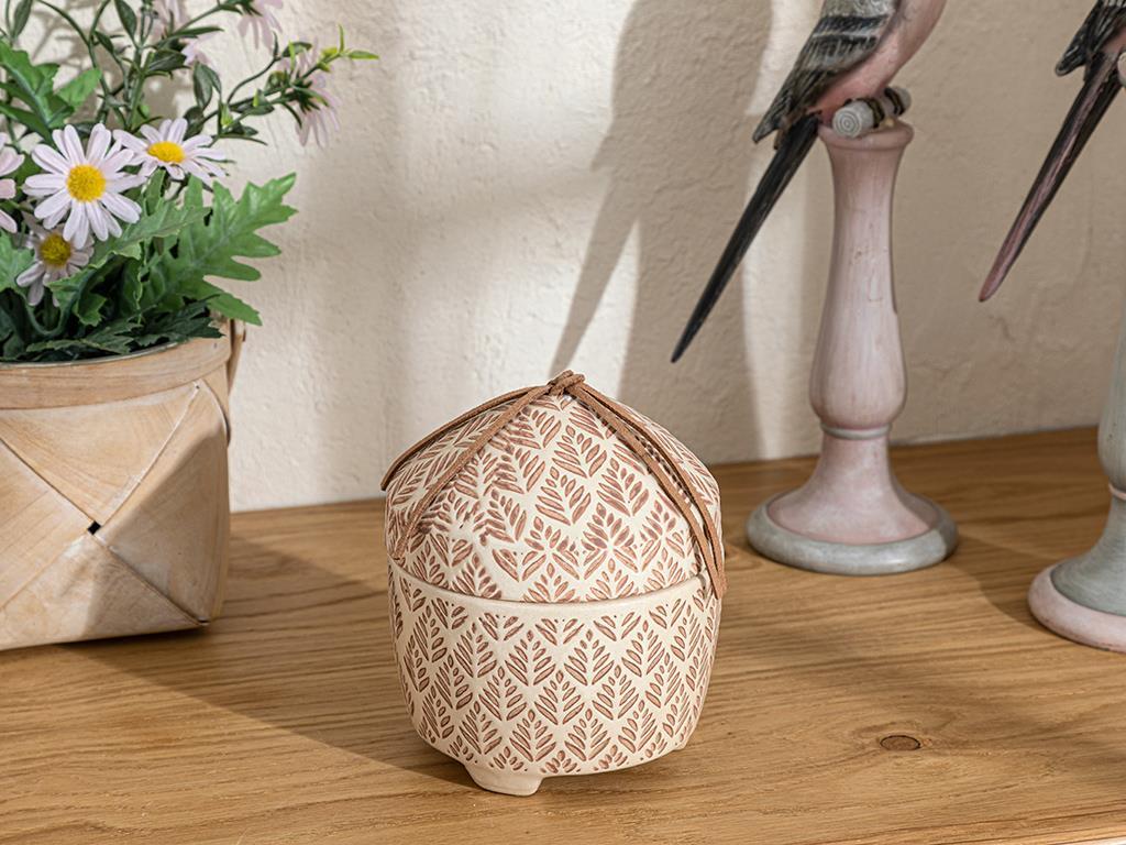Lumânare parfumată, Frond, 185 G, crem