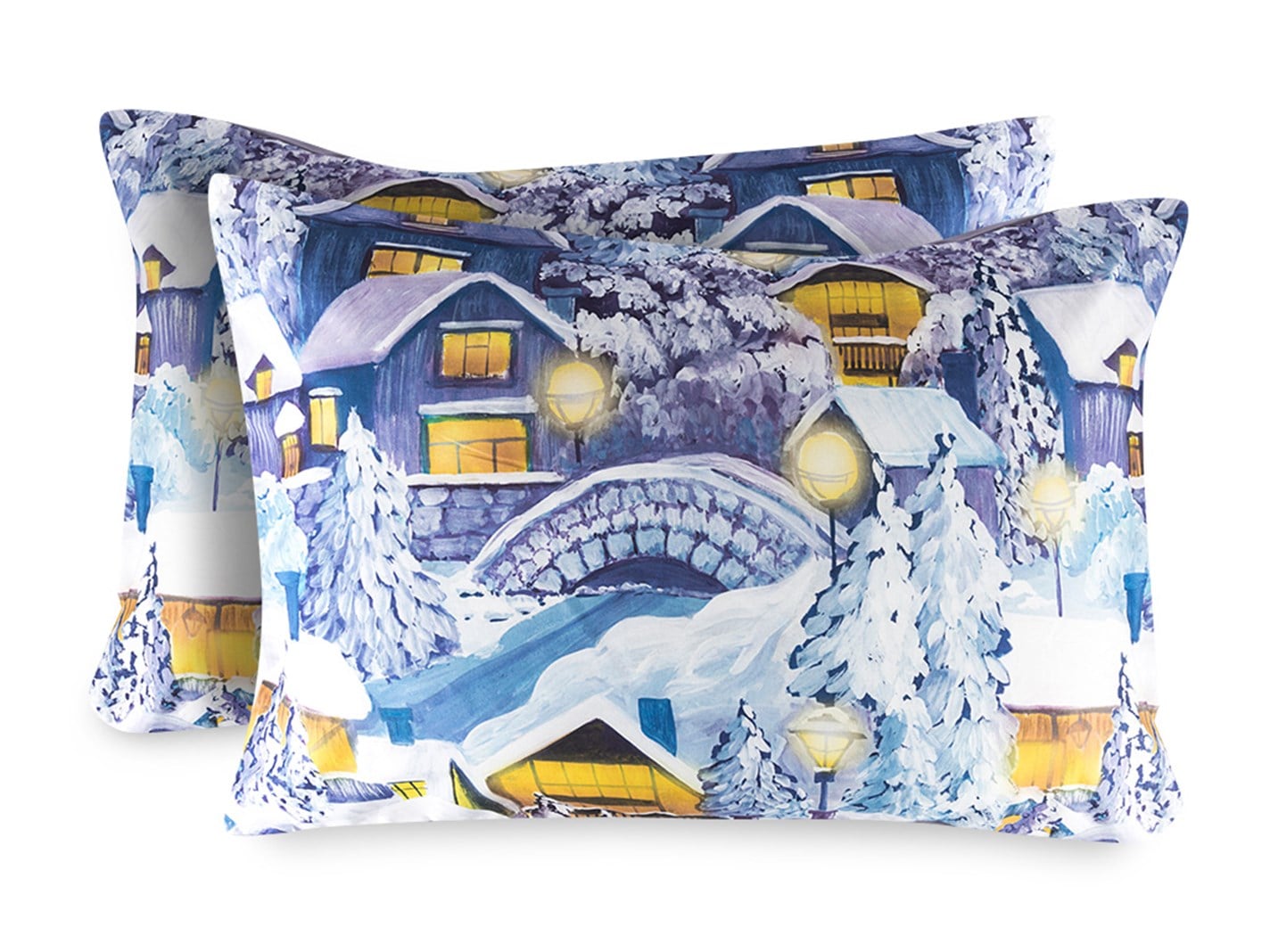 Lumini de iarnă 57 Tel / 144 Numărul de fir 2 set 50x70 cm Albastru inchis