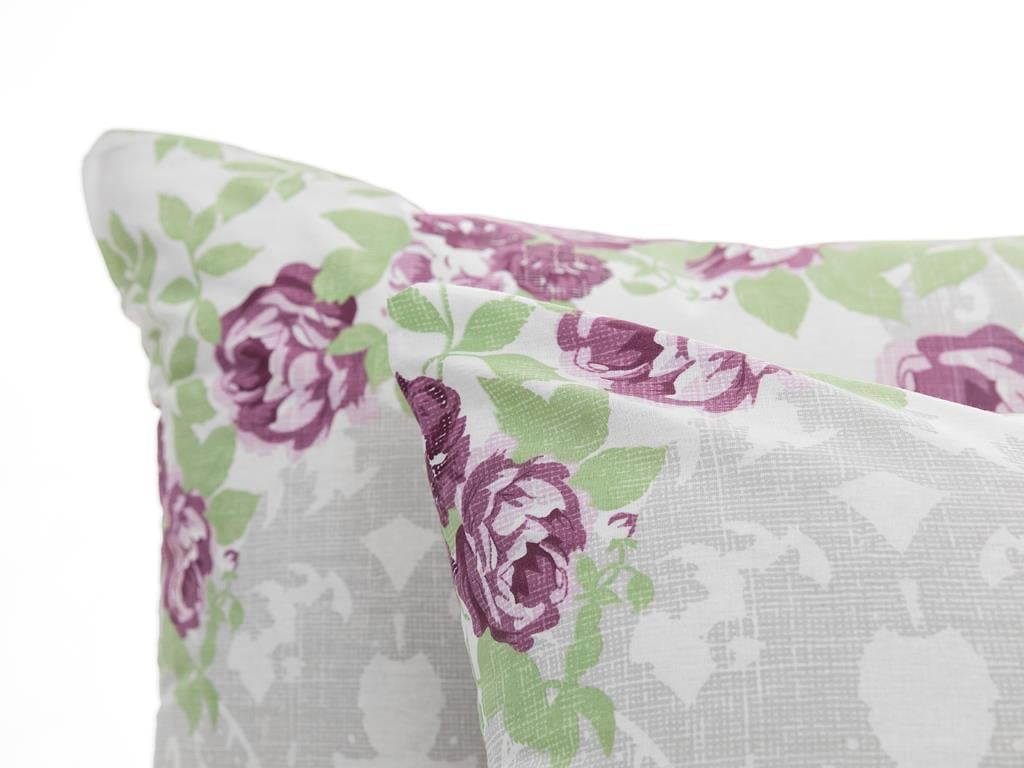 Lustru trandafir Cottony Set 2  FAȚĂ DE PERNĂ 50x70 cm Damson