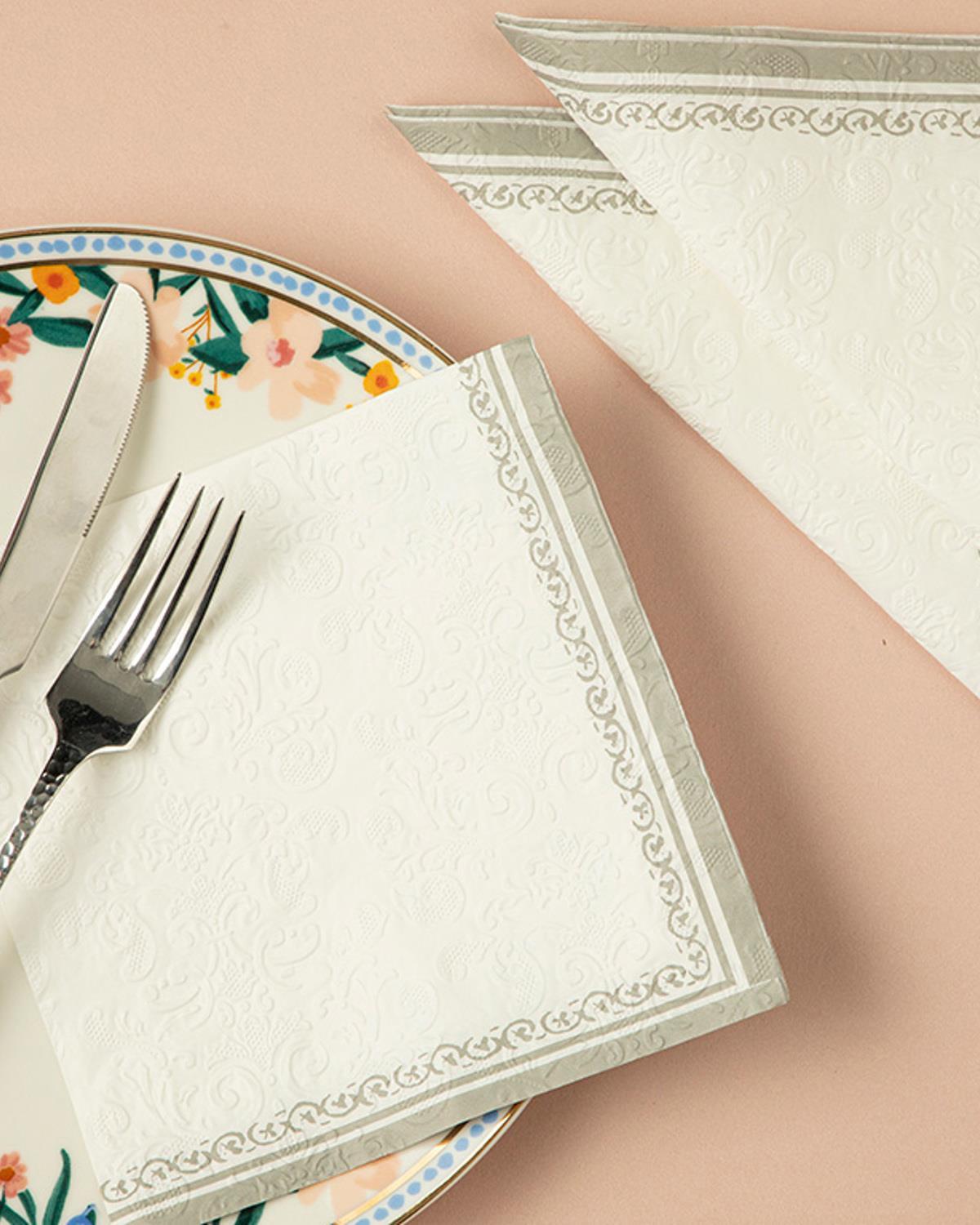 Marlyn Paper 20 Set Tissue Napkin 33x33 cm White