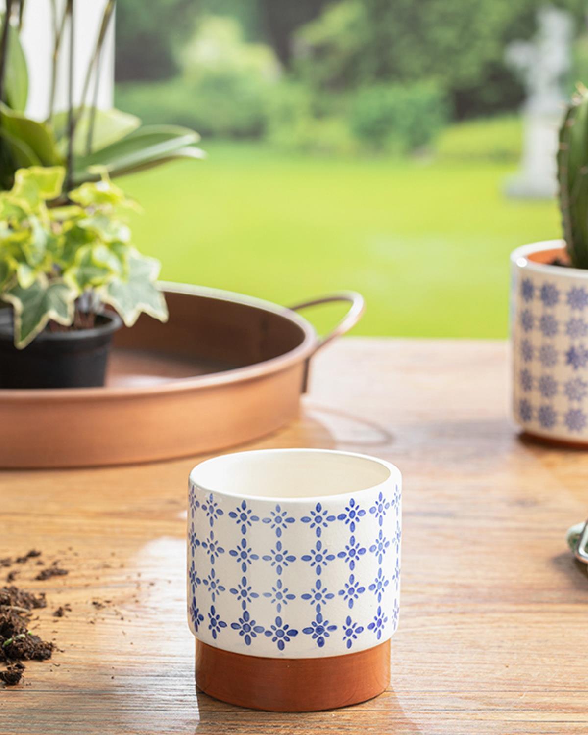 Martin Flowerpot 9.8x9.8x10 cm Blue