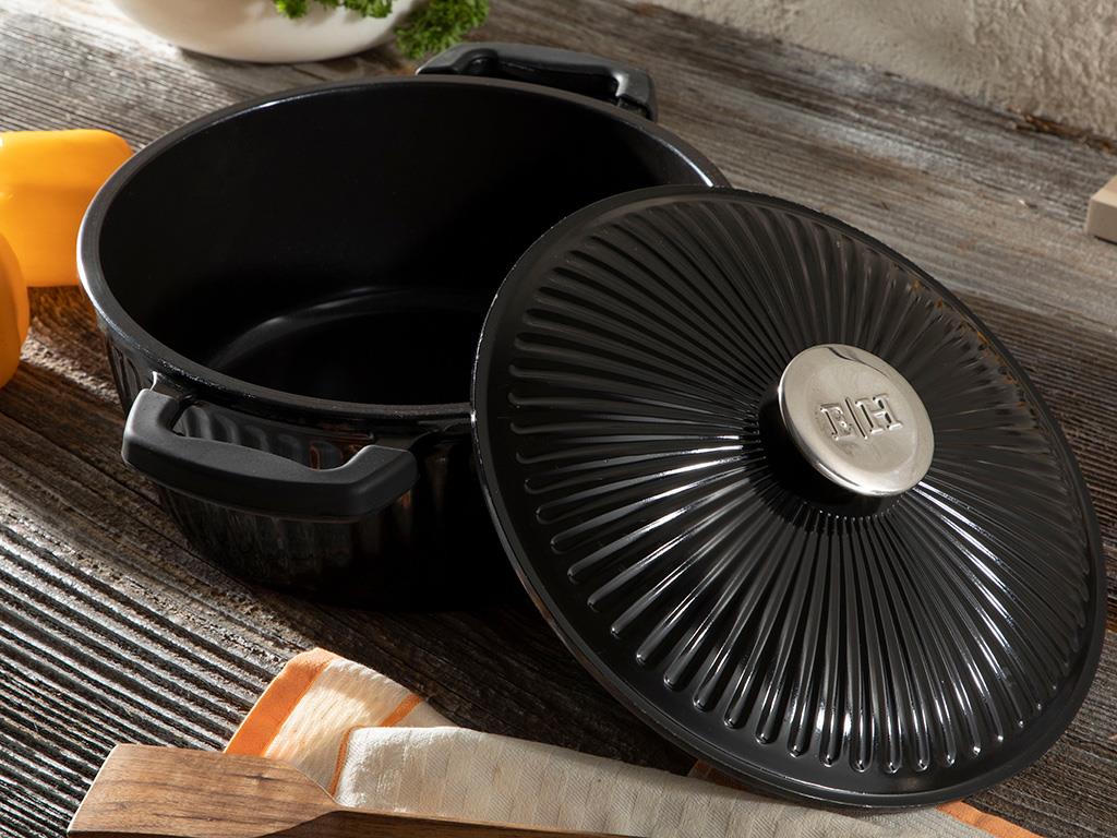 Master Cast Induction Aluminum Casting Deep Pan 24 cm Black
