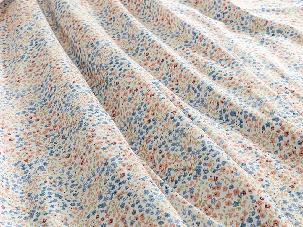 Millefleur Cu Bumbac Single Set Lenjerie De Pat 160x220 cm Alb