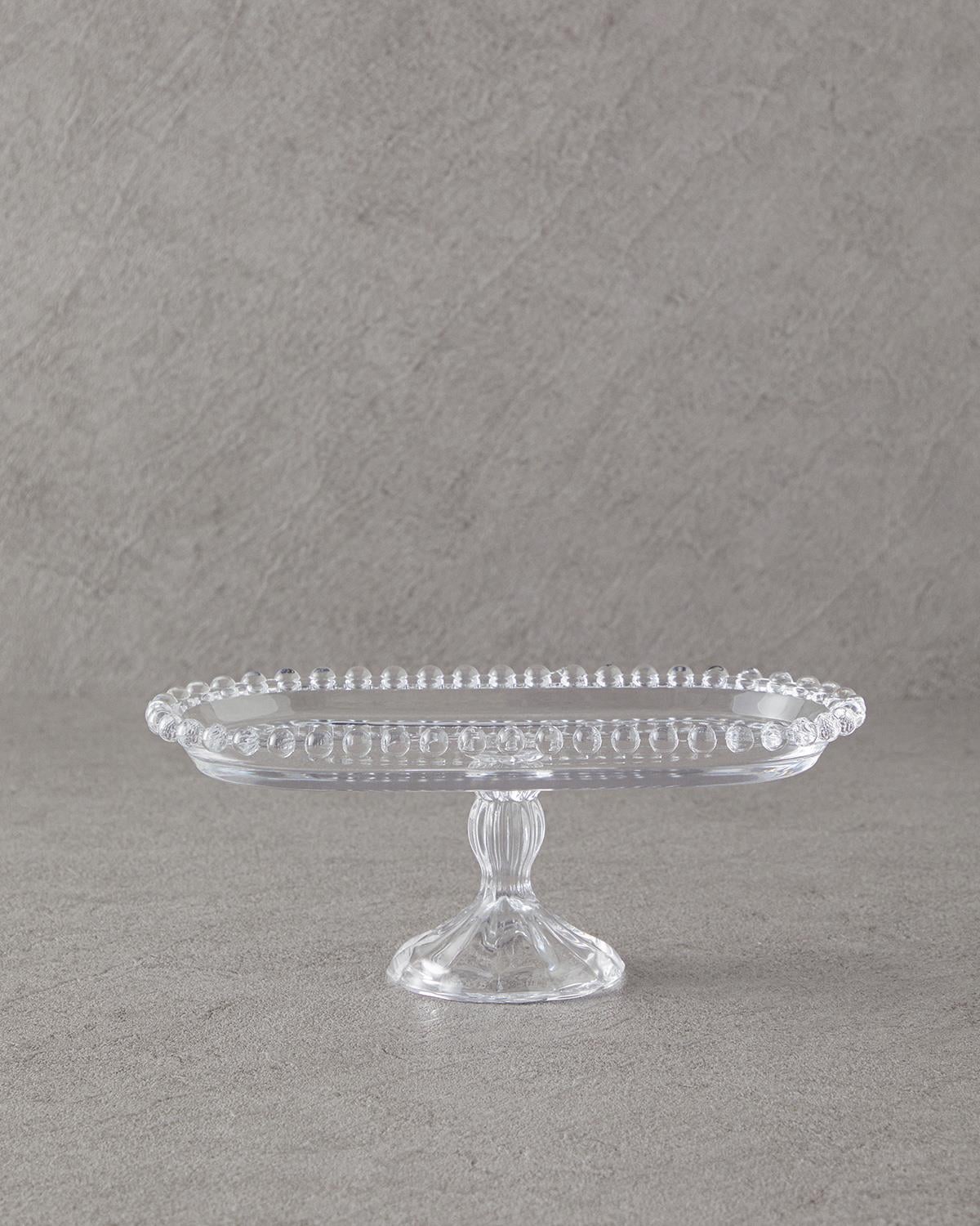 Miny Glass With Feet Presenter 32x13 cm Transparent
