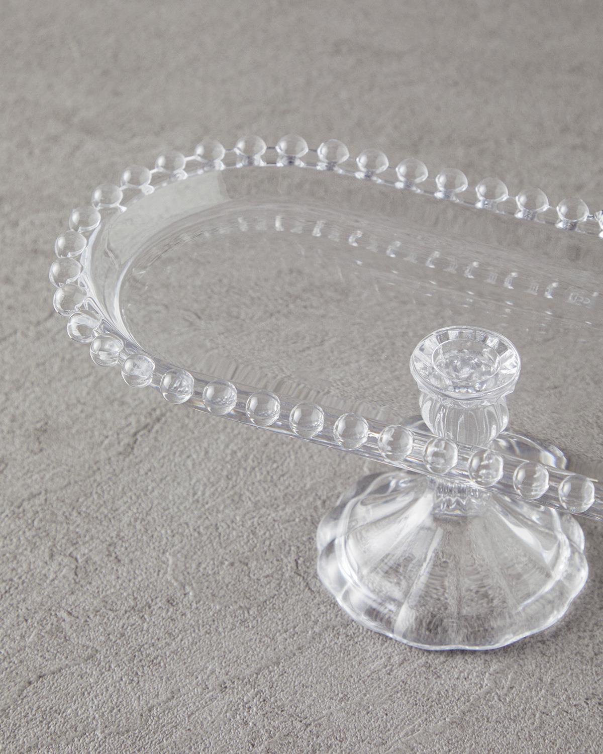 Miny Glass With Feet Presenter 32x13 cm Transparent