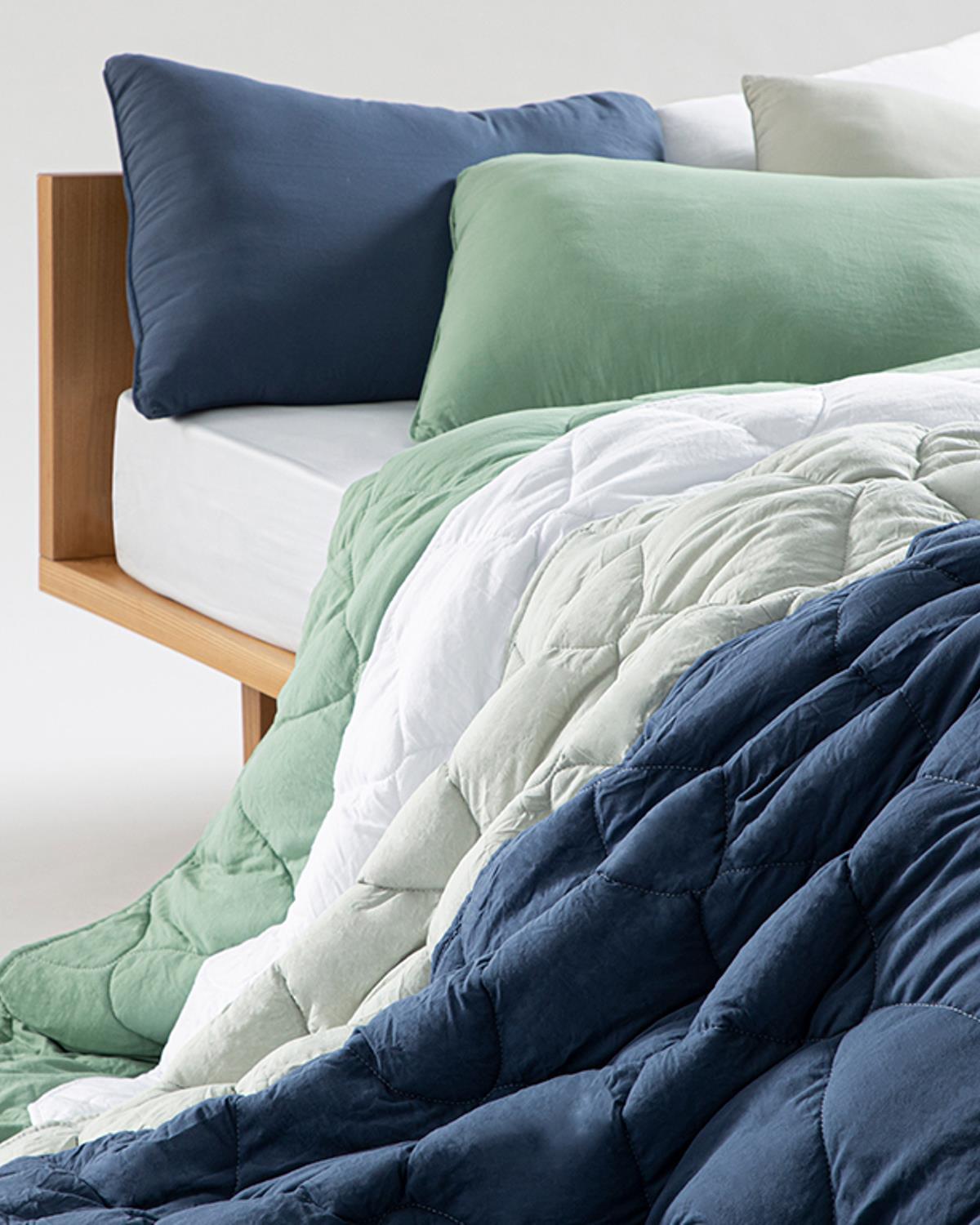 moale Microfibre Ondulate King Size Pilotă 235x215 cm Verde