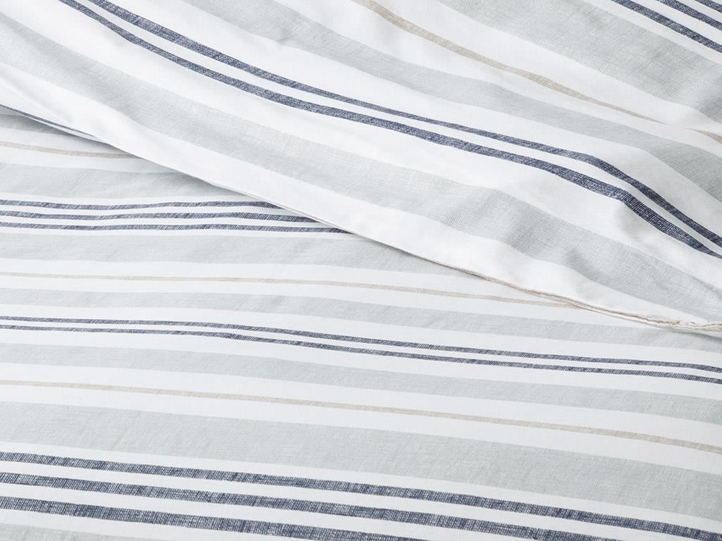Modern Stripe Bumbac King Size Set Lenjerie De Pat 240*220 Cm Gri