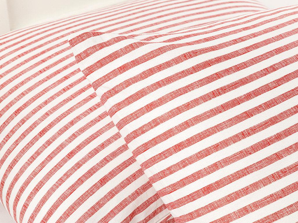 Modern Stripe Kombin Cottony Set 2  FAȚĂ DE PERNĂ 50x70 cm Roşu