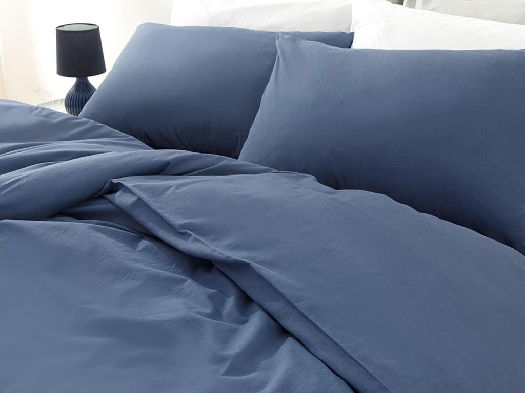 Moderna Filamentat King Size Set Lenjerie De Pat 240*220 Cm Albastru închis