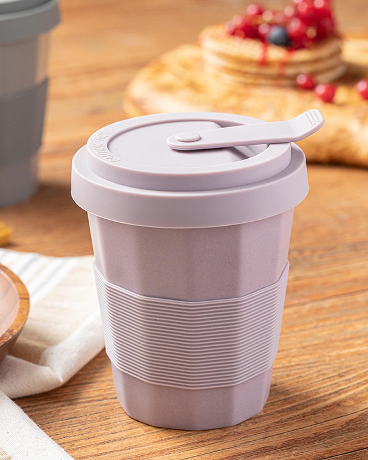 Molto New Bone China Silicone Lid Cup 325 ml Lilac.