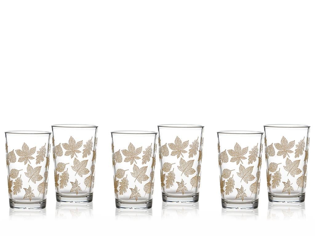 Allure Glass 6 Set Served with Coffee Water Glass 100 ml Light Golden