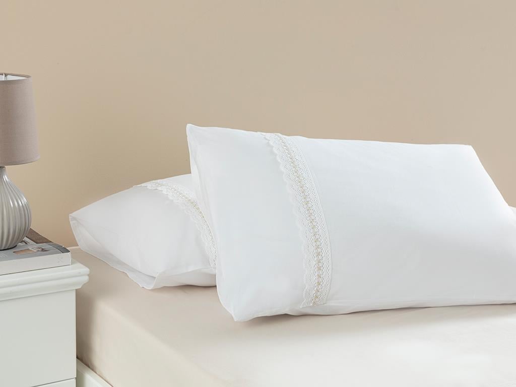 Nancy  În fagure Set 2  FAȚĂ DE PERNĂ 50x70 cm White
