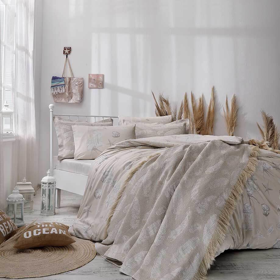 Narcisă de mare Cottony For One Person  LENJERIE DE PAT 160x220 cm Beige