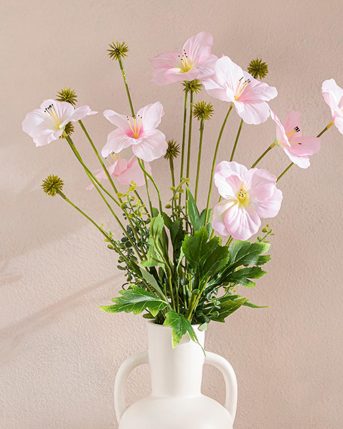 Narcissus Plastic Artificial Flower - One Pc 60 cm Pink