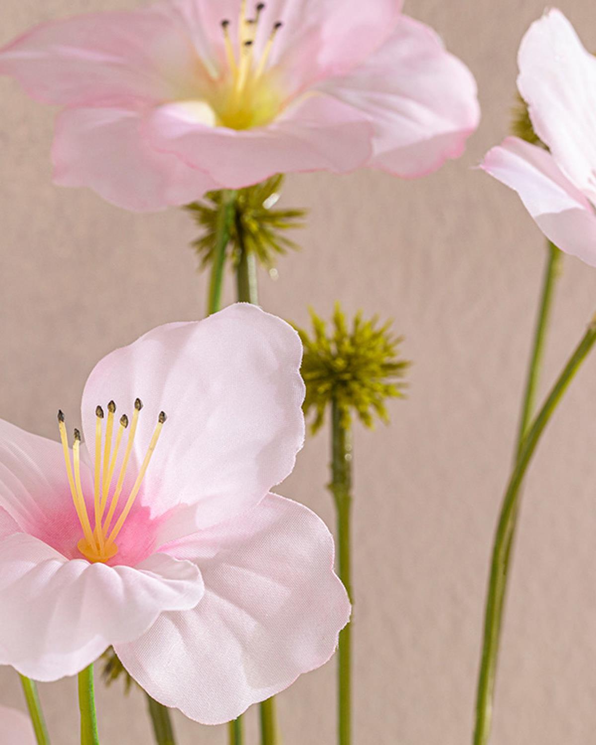 Narcissus Plastic Artificial Flower - One Pc 60 cm Pink
