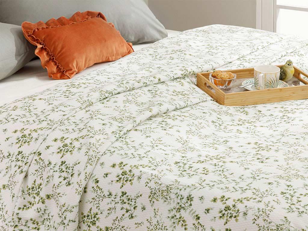 natură  Cu imprimeu Double Person  CUVERTURĂ 200x220 cm Green