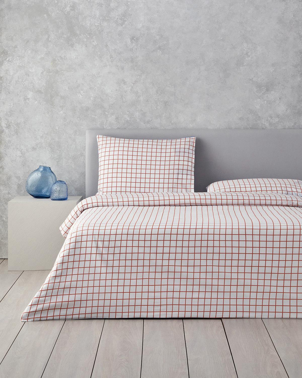 Natural Lines Ușor De Călcat Single Set Lenjerie De Pat 160x220 cm Albastru
