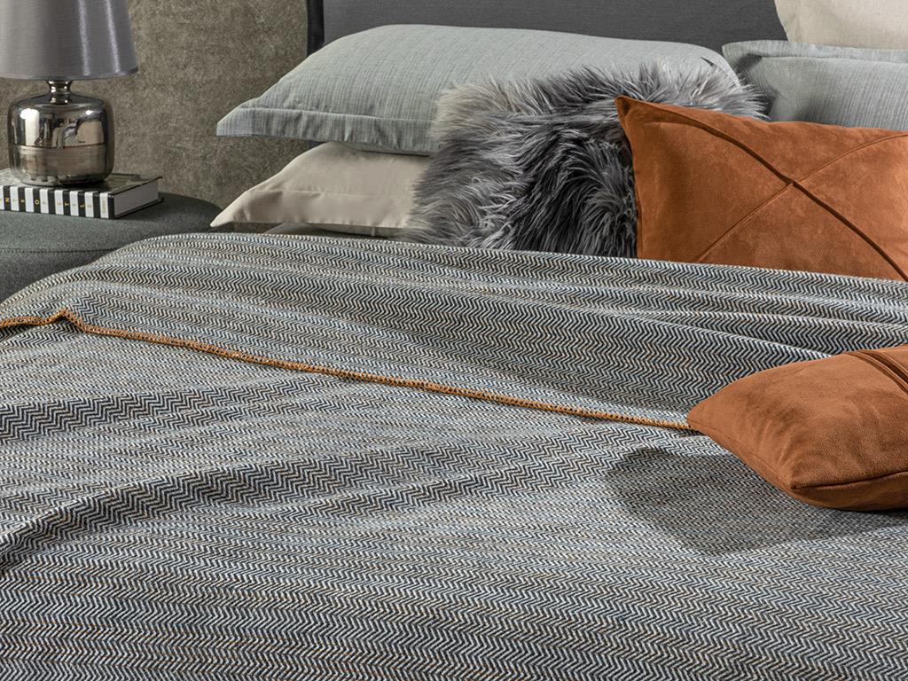 Neostriped Bumbac Dublu Pătură 200*220 Cm Antracit