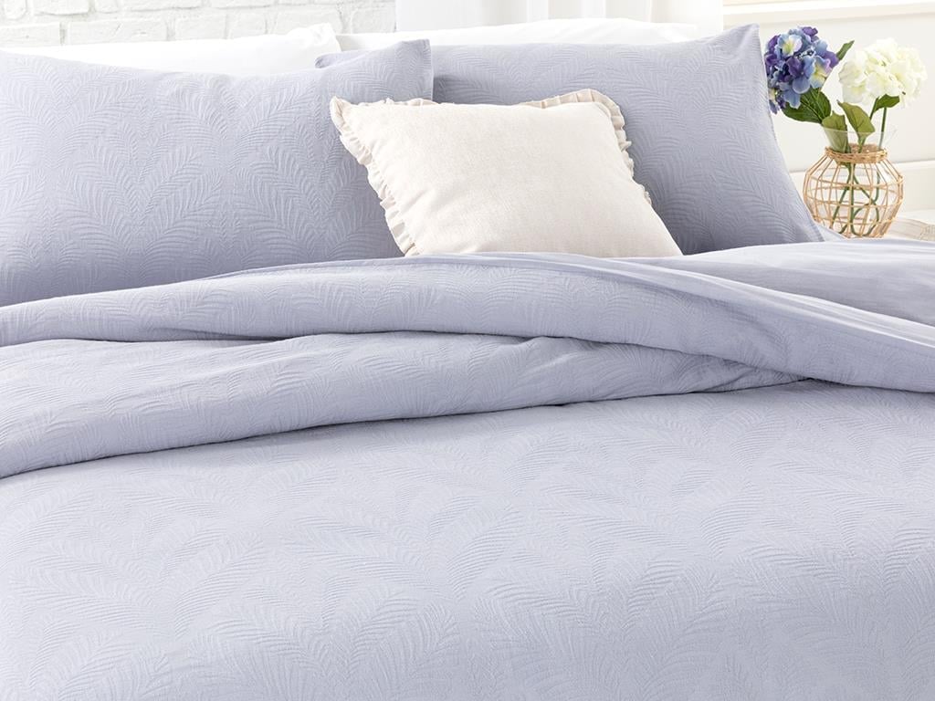Nervure  Jacquard În Relief King Size Set Lenjerie De Pat 240*220 Cm mov lanvandă