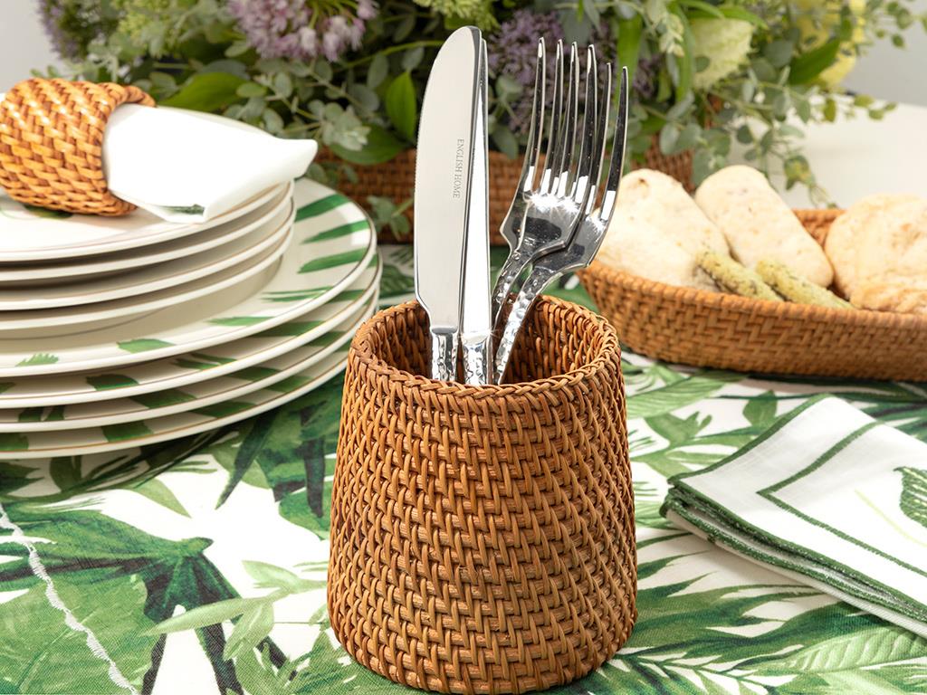 Nude Rattan Spoon Holder 9,5X10 CM Light Brown.