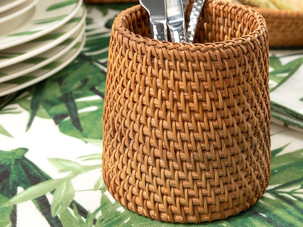 Nude Rattan Spoon Holder 9,5X10 CM Light Brown.