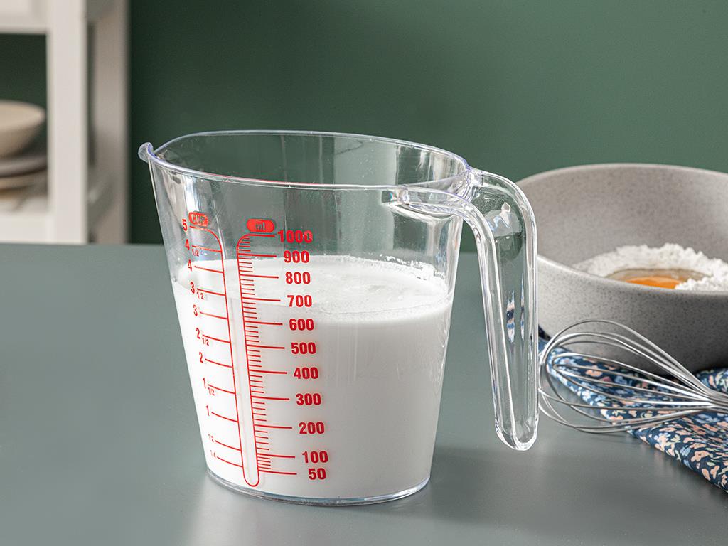 Orsa Plastic Measuring Cup 1000 ml Transparent