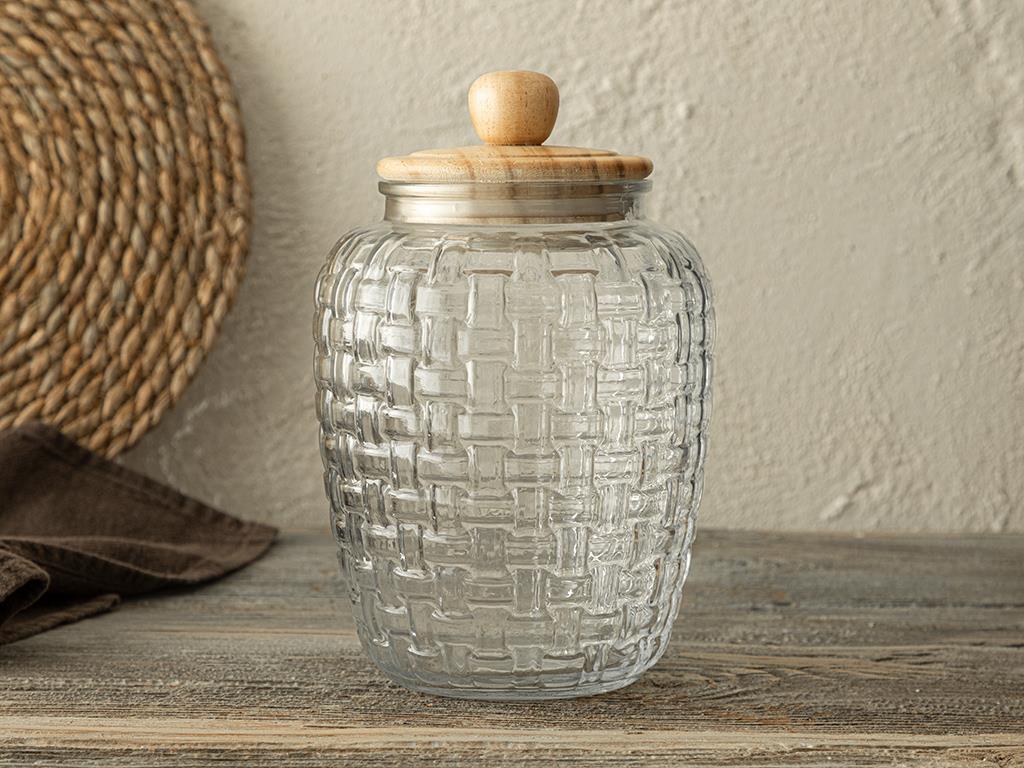 Osier Glass Jar 2100 ml Transparent