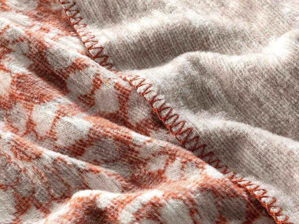 Retro Cottony Double Person Blanket 200x220 cm Orange,
