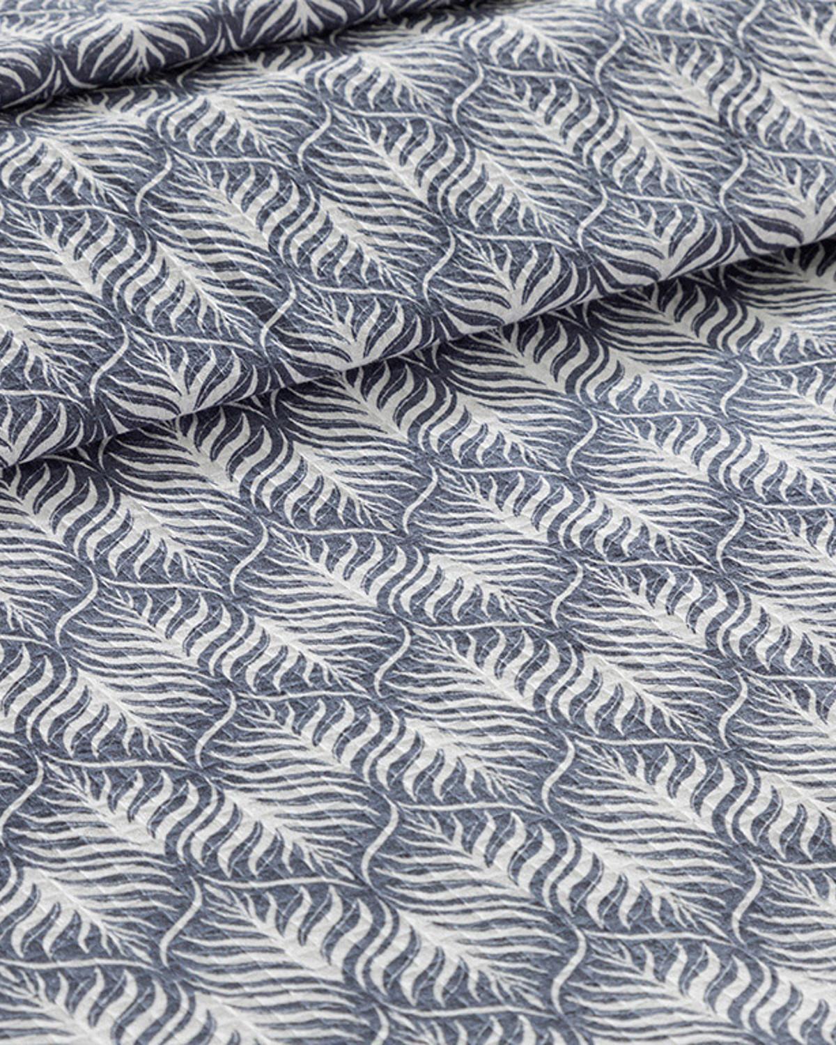 Palm Shadow Imprimat Double Pătură De Vară 200x220 cm Bleumarin