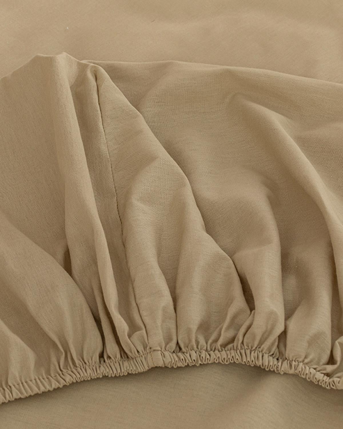 Pampas Bumbac Single Set Lenjerie De Pat 160x220 cm Bej