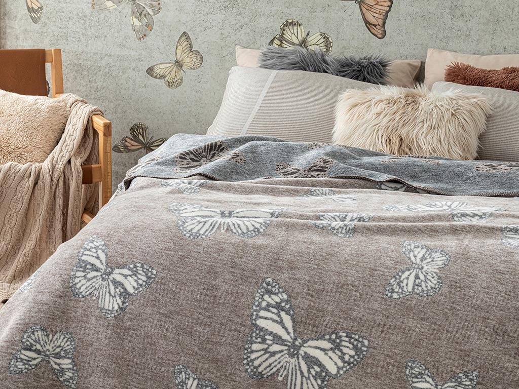 Papilions Cottony For One Person  PĂTURĂ 150x200 cm Light Brown.