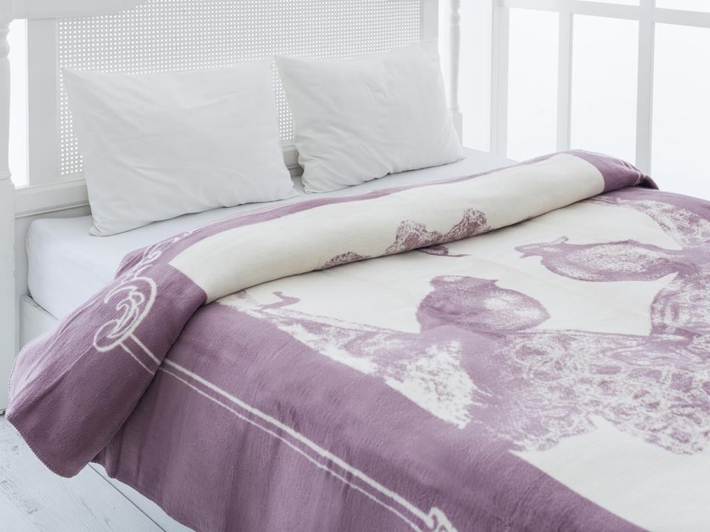 Pasari de dragoste Cottony Double Person  PĂTURĂ 200x220 cm Violet.