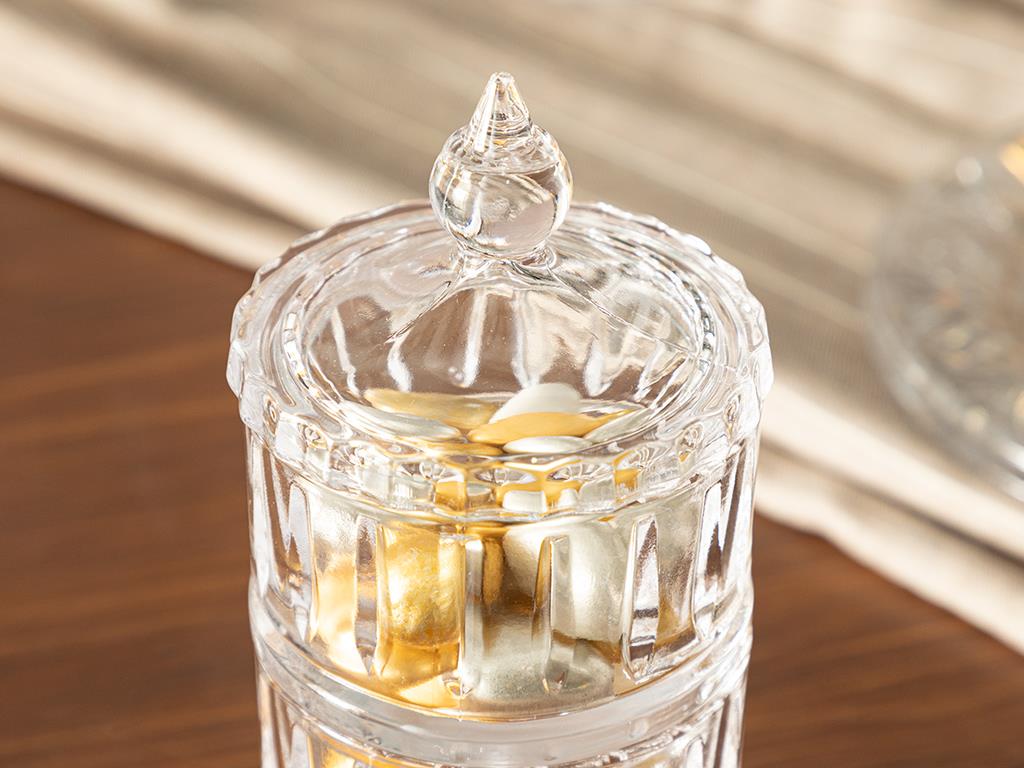 Patio Glass Set of two Cookie Jar 9x20 cm Transparent