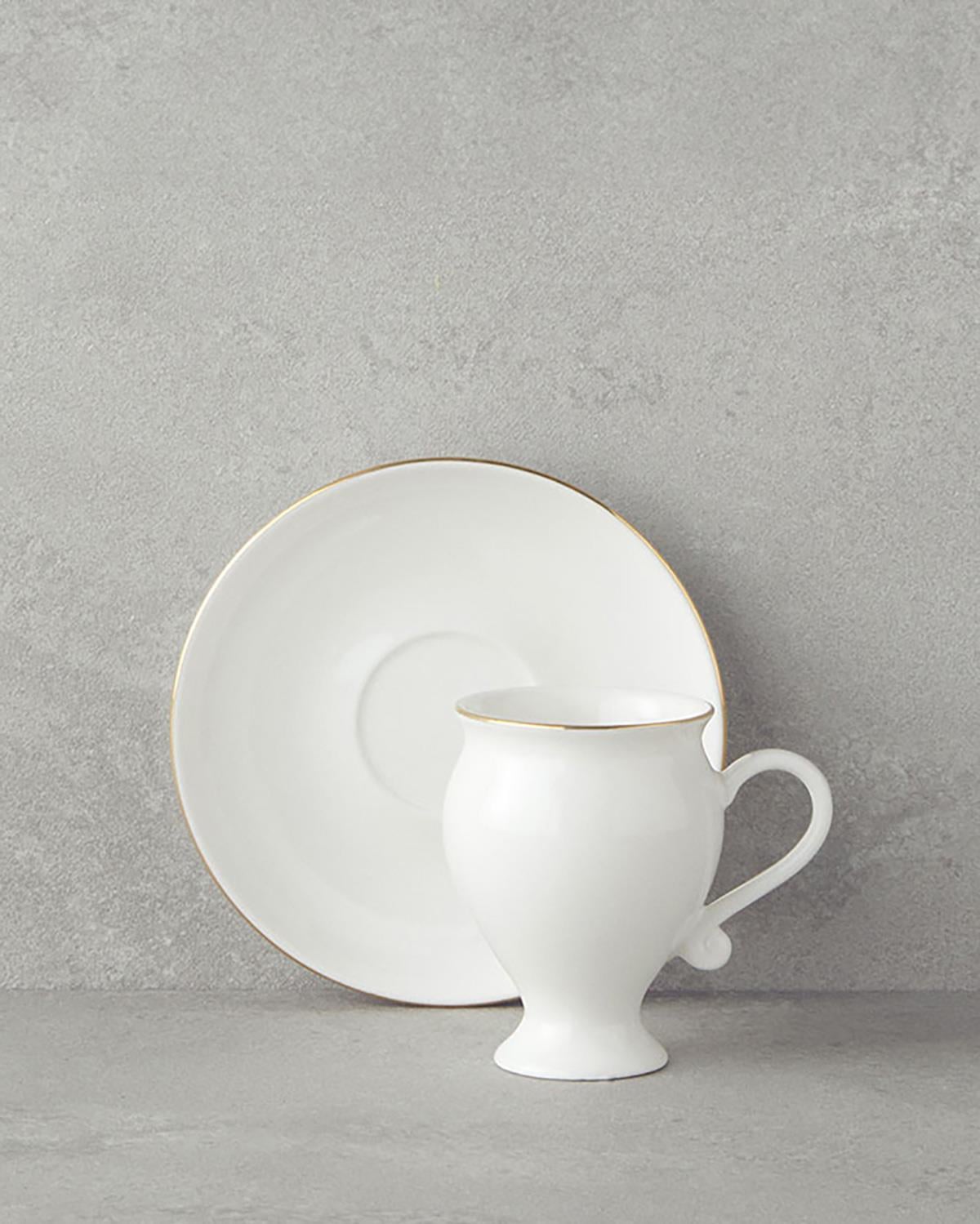 Patricia Porcelain 12 Parça 6 Kişilik Coffee Cup Set 90 ml Gold